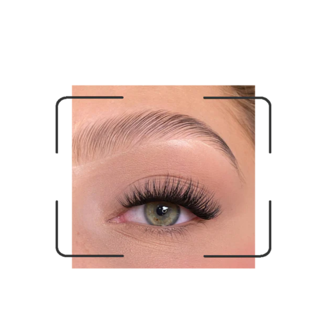 Close up of DIY lash on eye