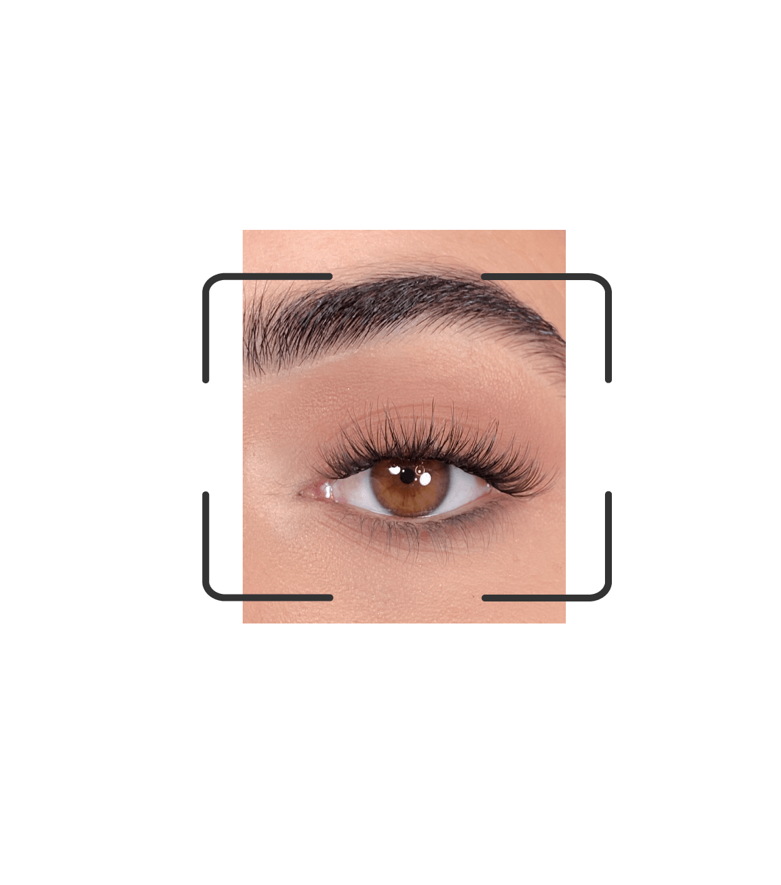 Close up image of DIY lash on eye