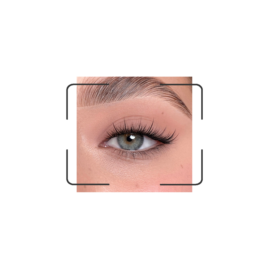 Close up image of DIY lashes on