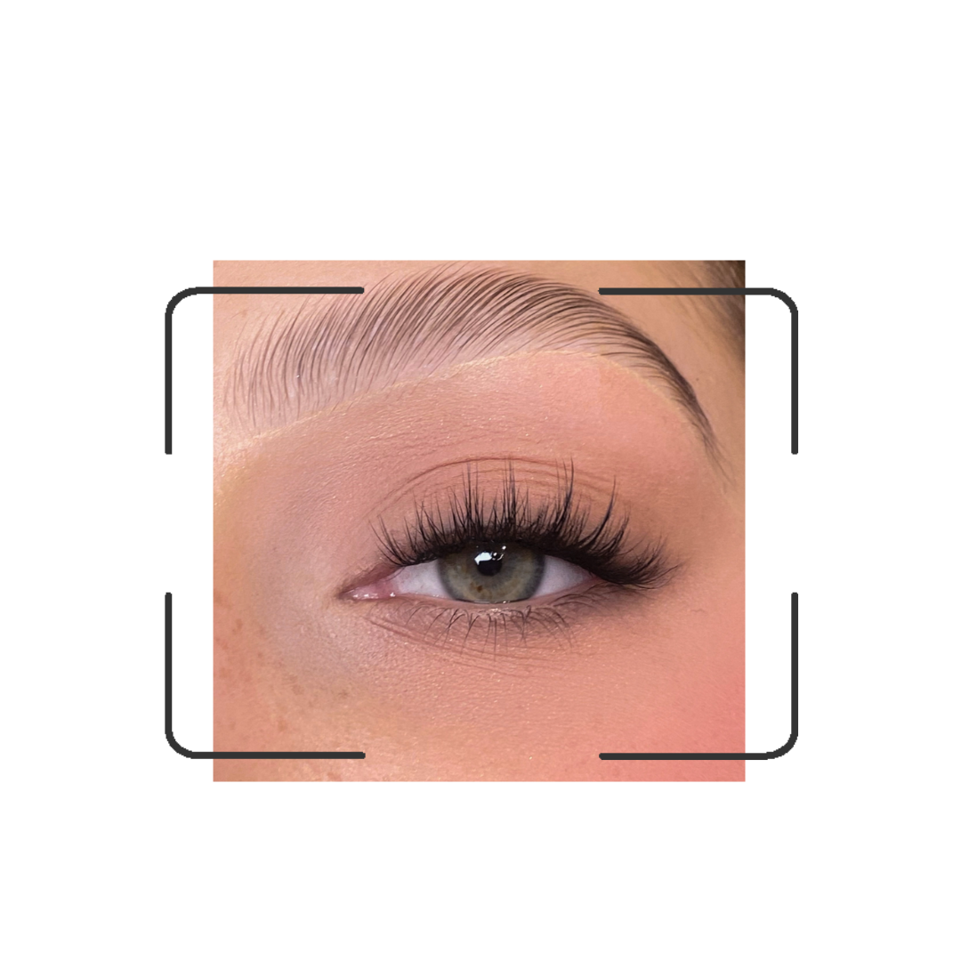 Close up image of DIY lashes on