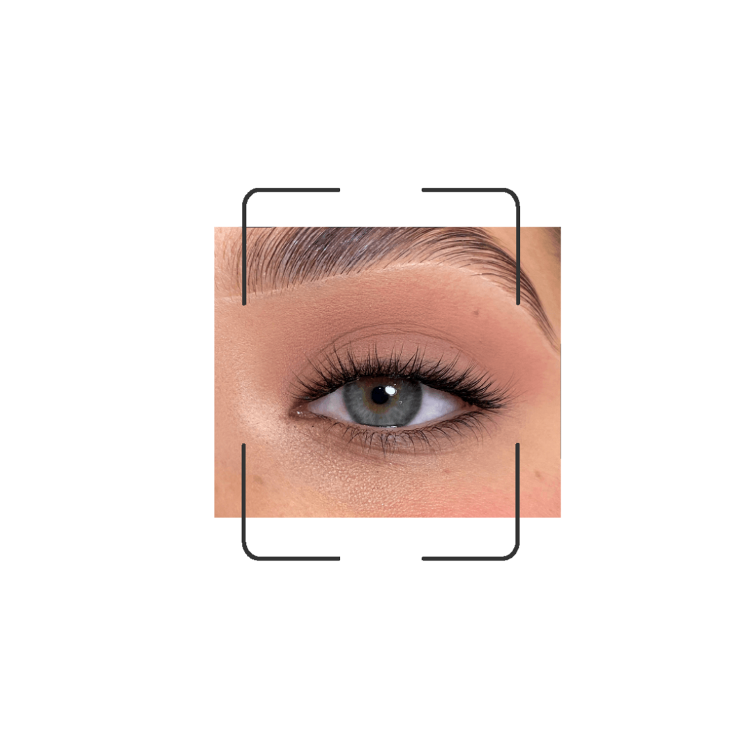 Close up image of DIY lash on eye