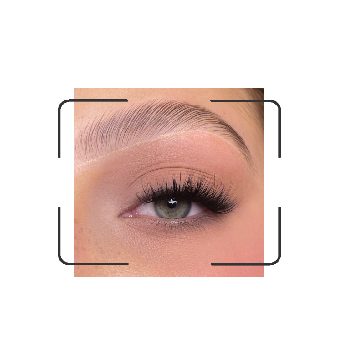 Close up image of DIY lashes on
