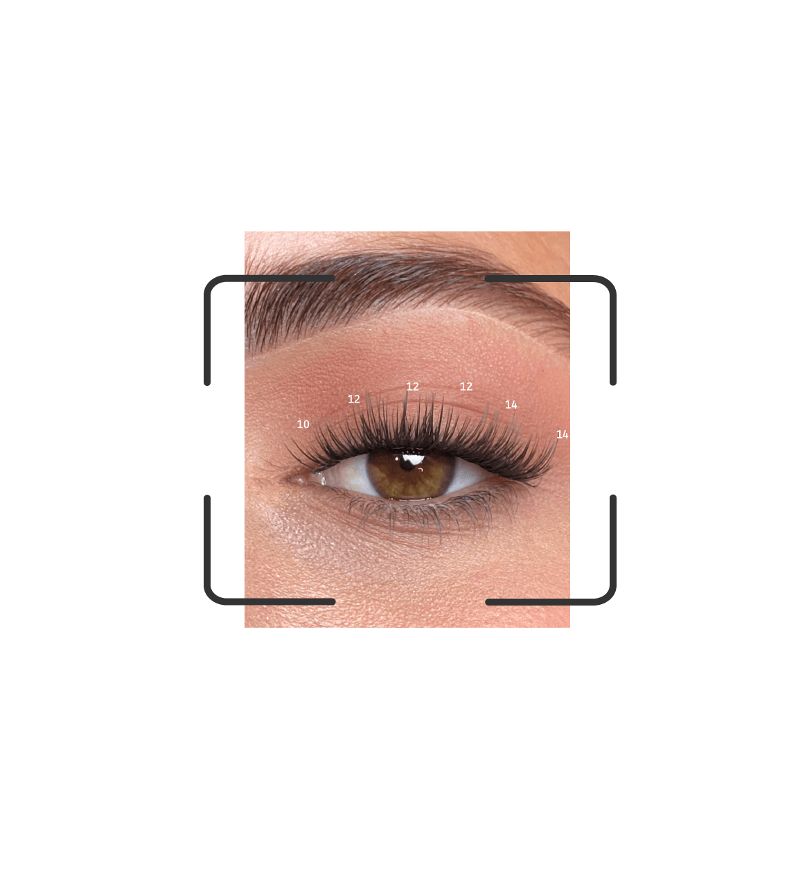Close up image of DIY lashes on