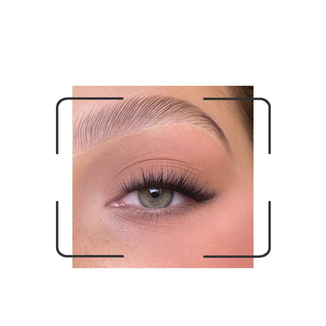 Close up image of DIY lashes on