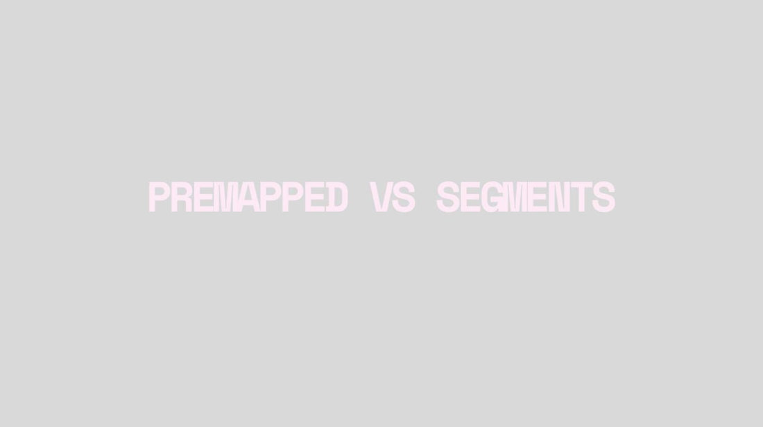 Premapped Vs Segment lashes.