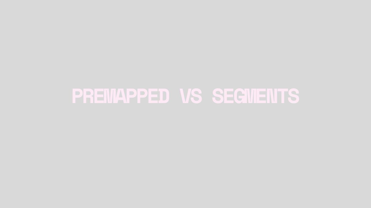Premapped Vs Segment lashes.
