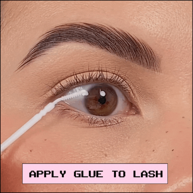 DIY lash glue application