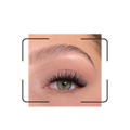 Close up of DIY lash on eye