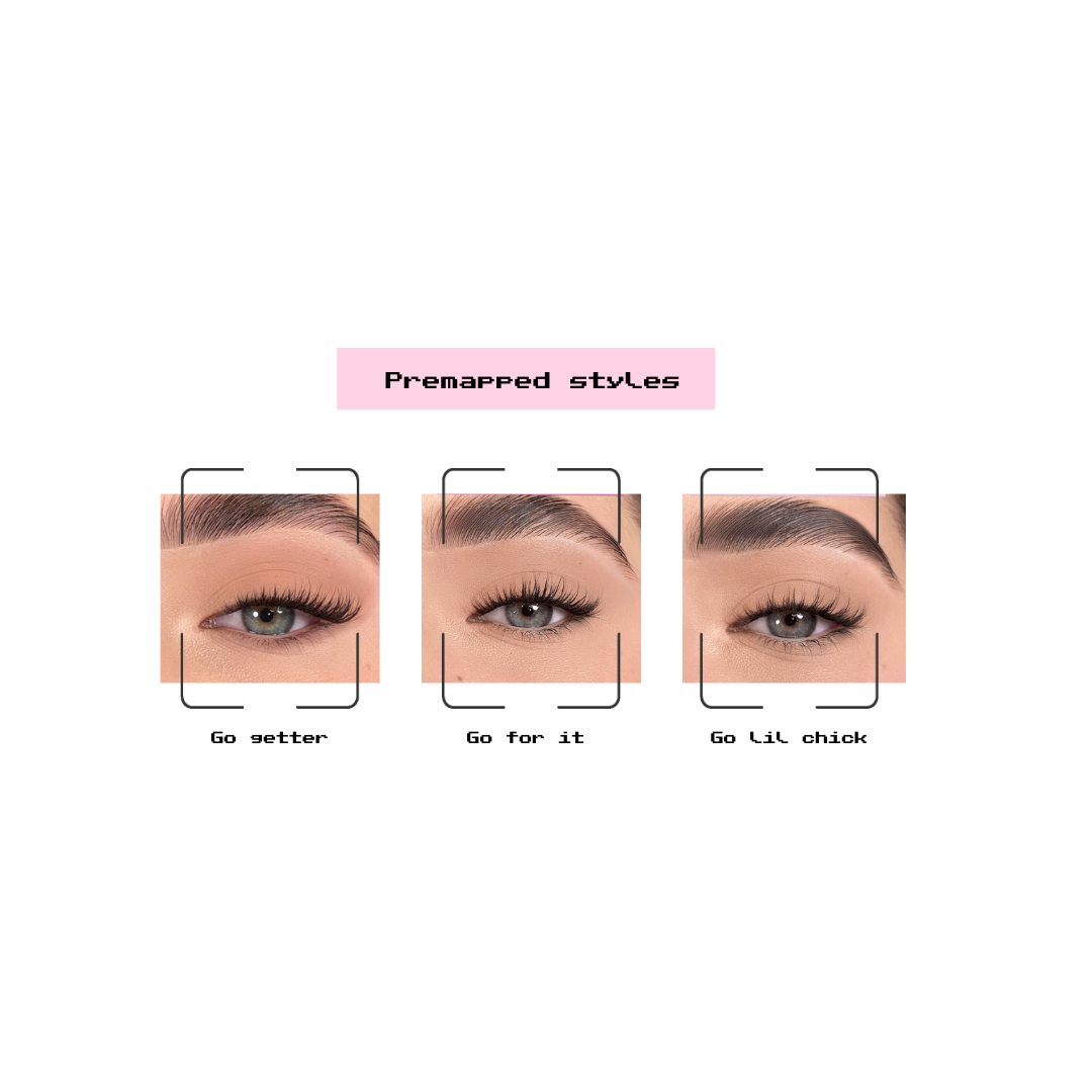 DIY premapped lash styles