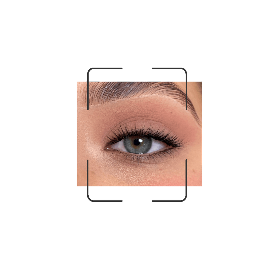 Close up image of DIY lash on eye