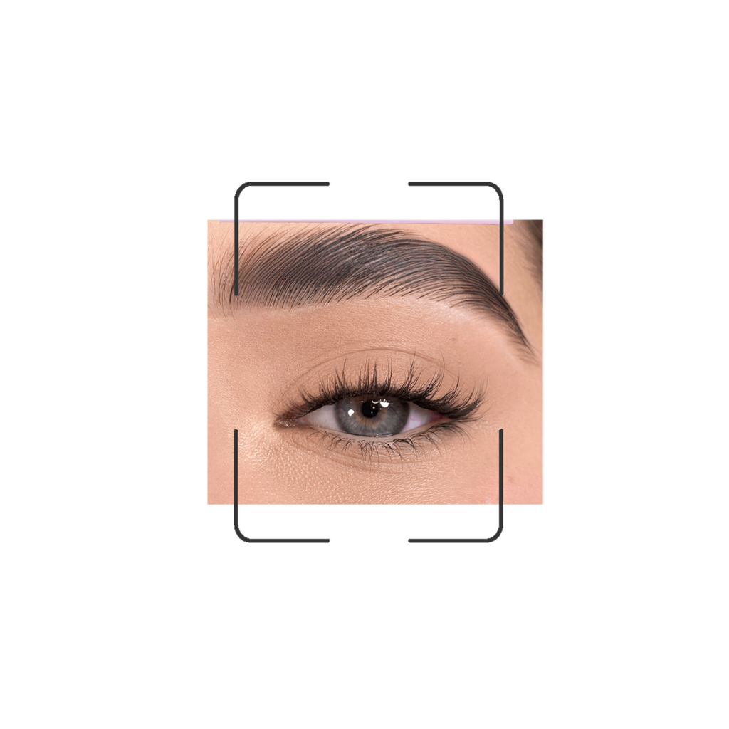 Close up image of DIY lash on eye