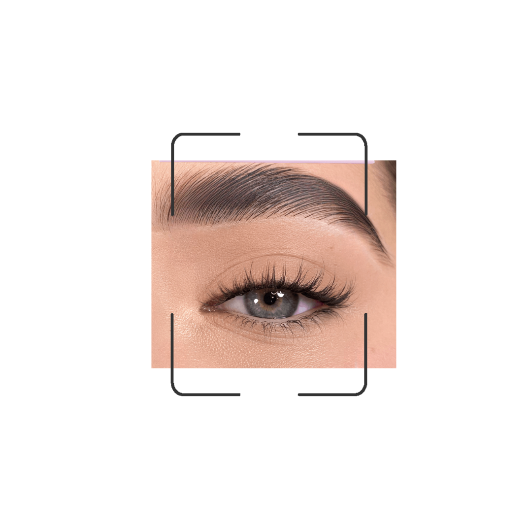 Close up image of DIY lash on eye