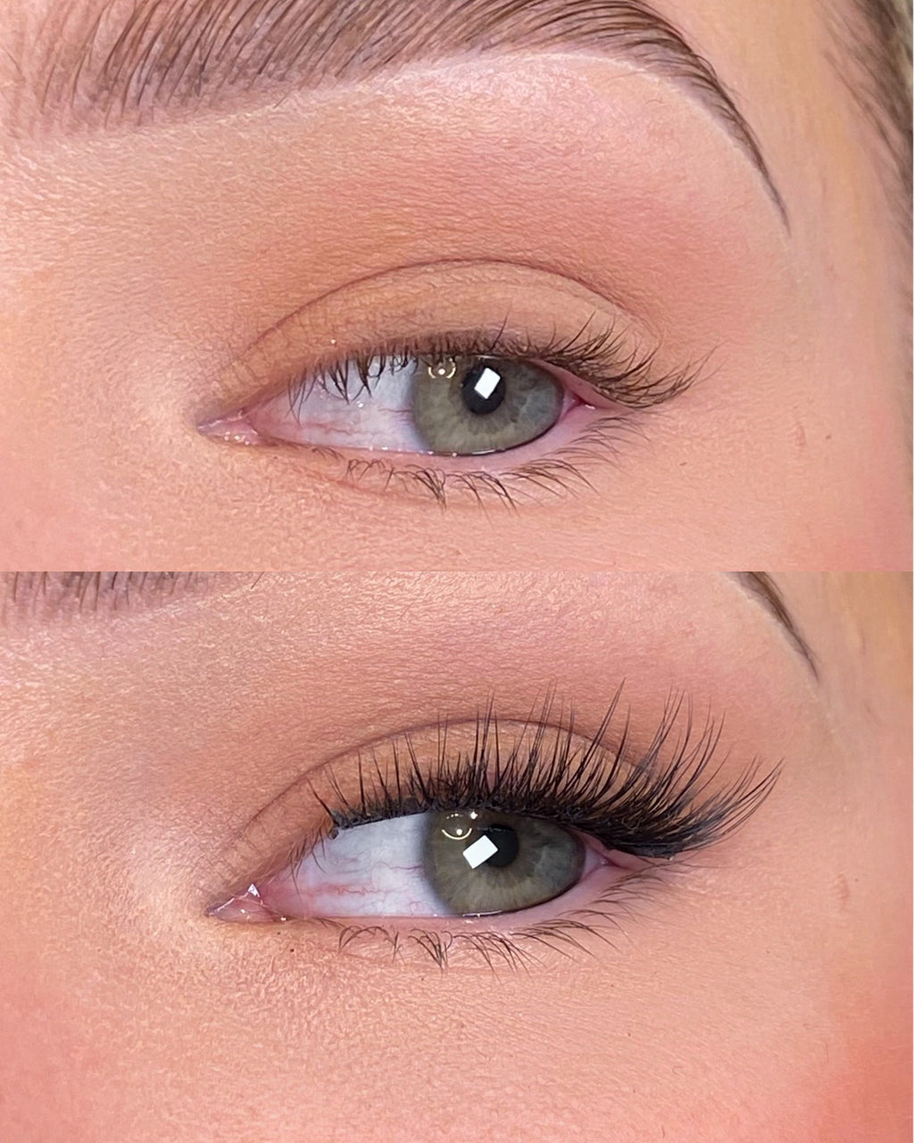 Close up image of DIY lashes on