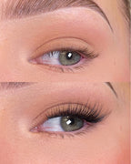 Close up image of DIY lashes on