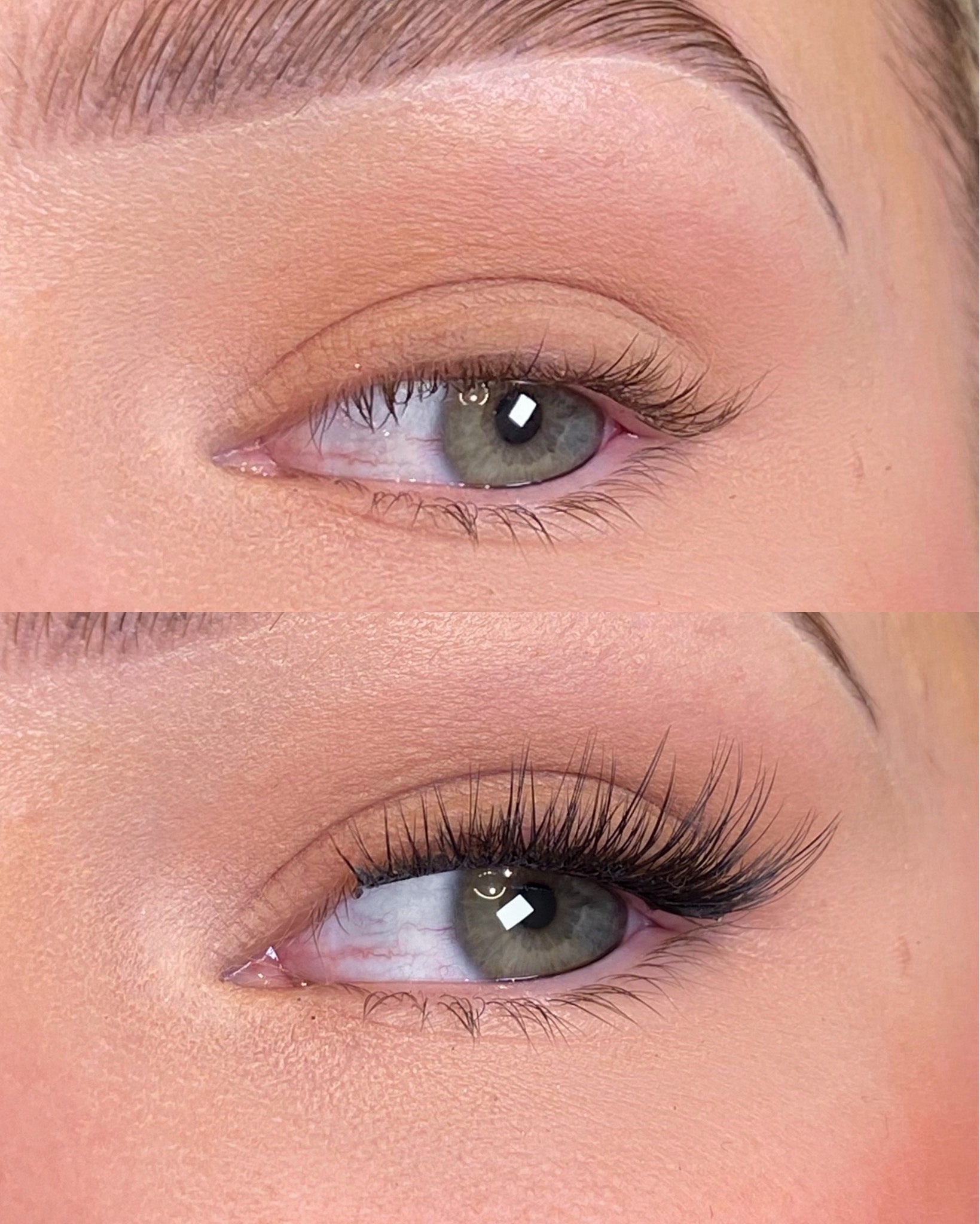 Close up image of DIY lashes on