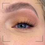 Close-up of an eye with false eyelashes
