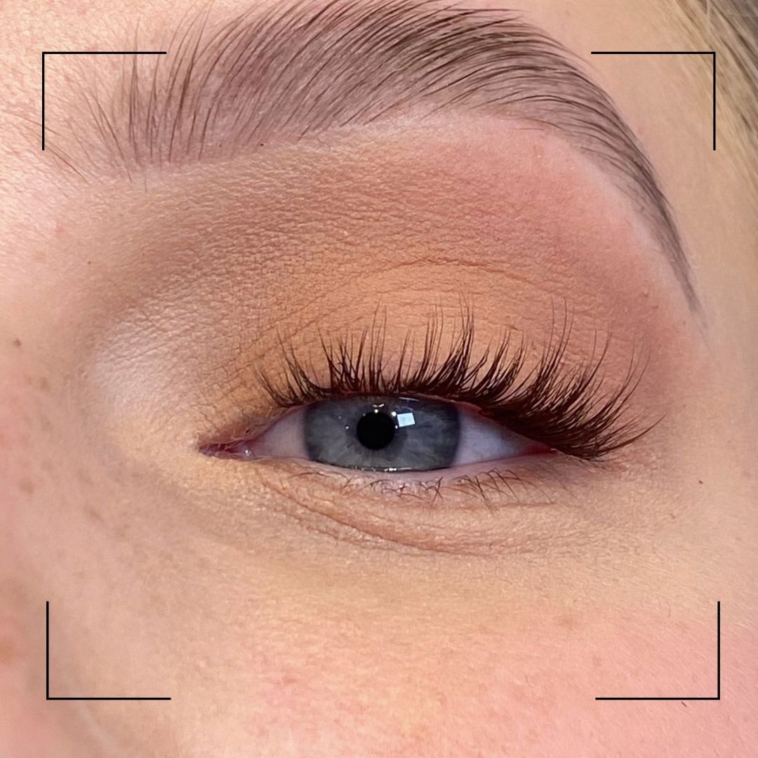 Close-up of a person's eye with makeup