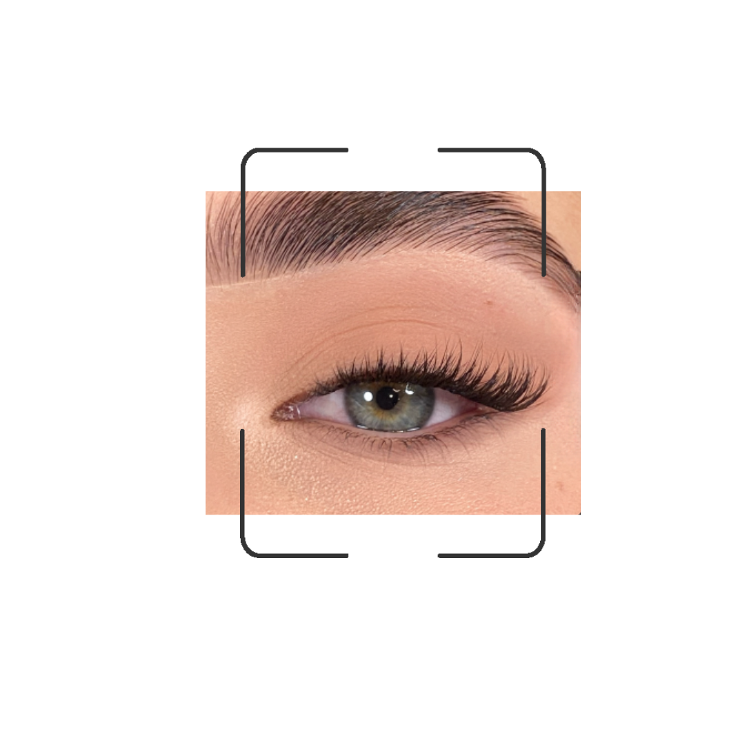 Close up image of DIY lash on eye