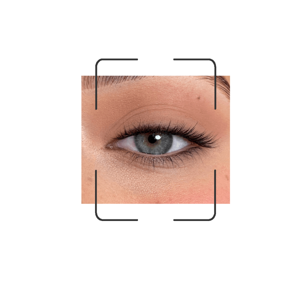 Close up image of DIY lash on eye