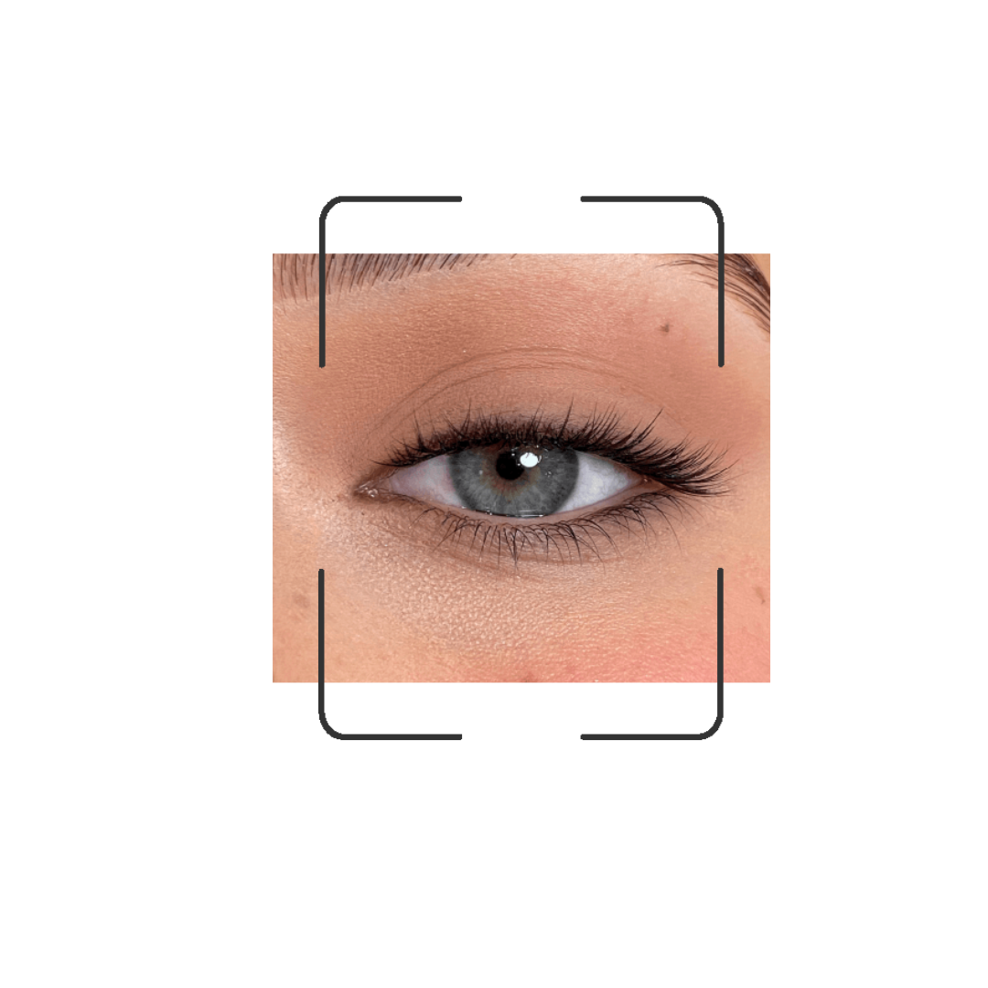 Close up image of DIY lash on eye