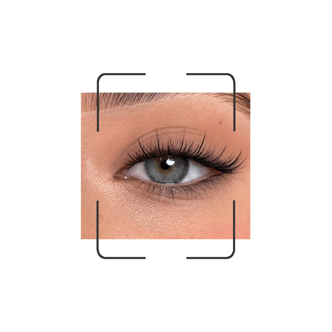 Close up image of DIY lash on eye
