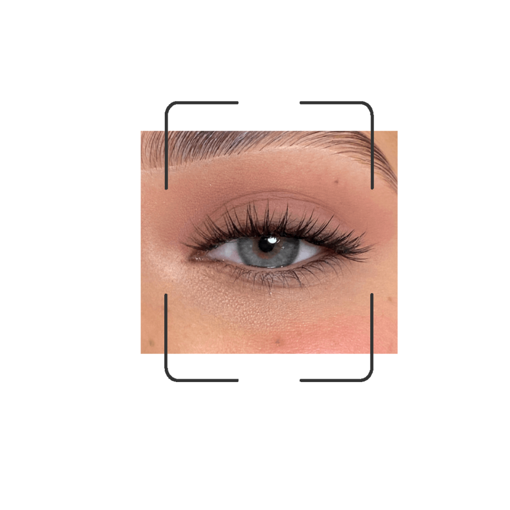Close up image of DIY lash on eye