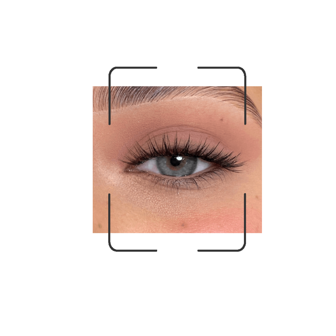 Close up image of DIY lash on eye
